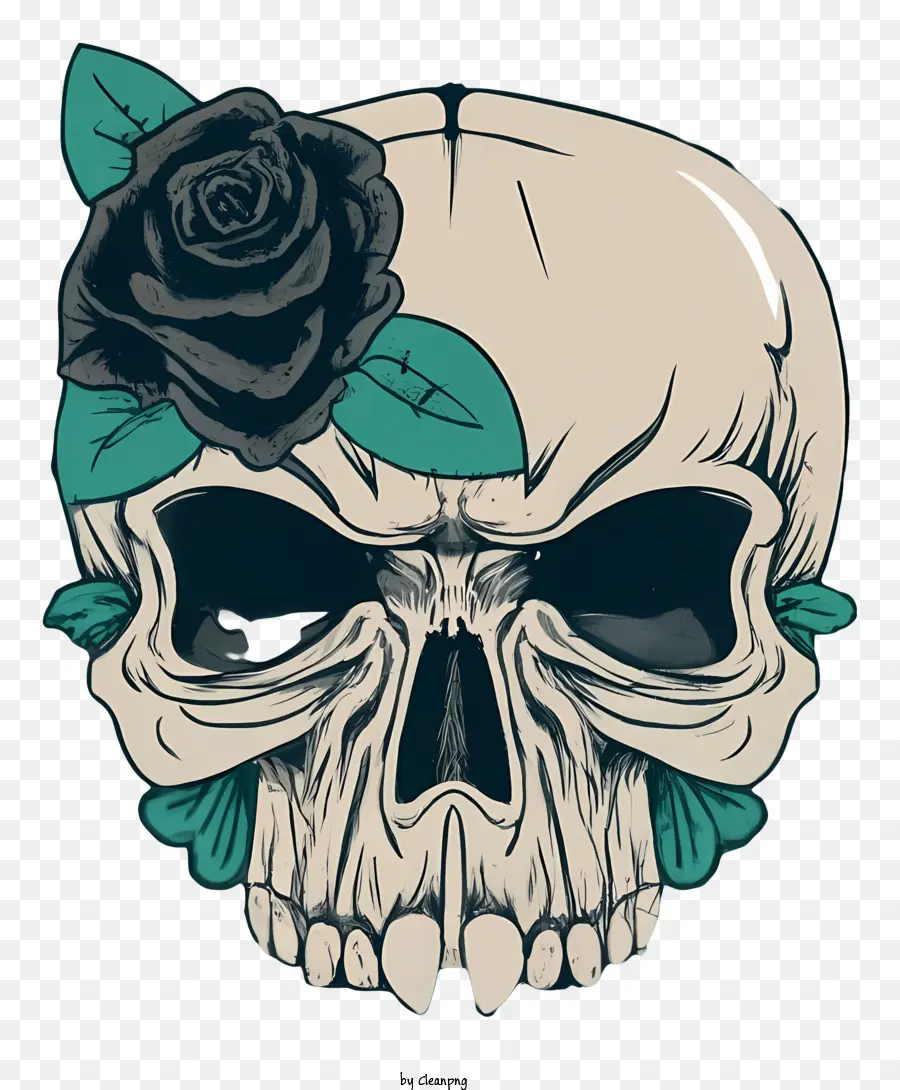 Tatouage Du Crâne Et De La Rose，Crâne Symbolique Et Rose PNG
