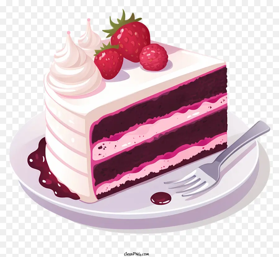 Gâteau De Velours Rouge，Tranche De Gâteau PNG