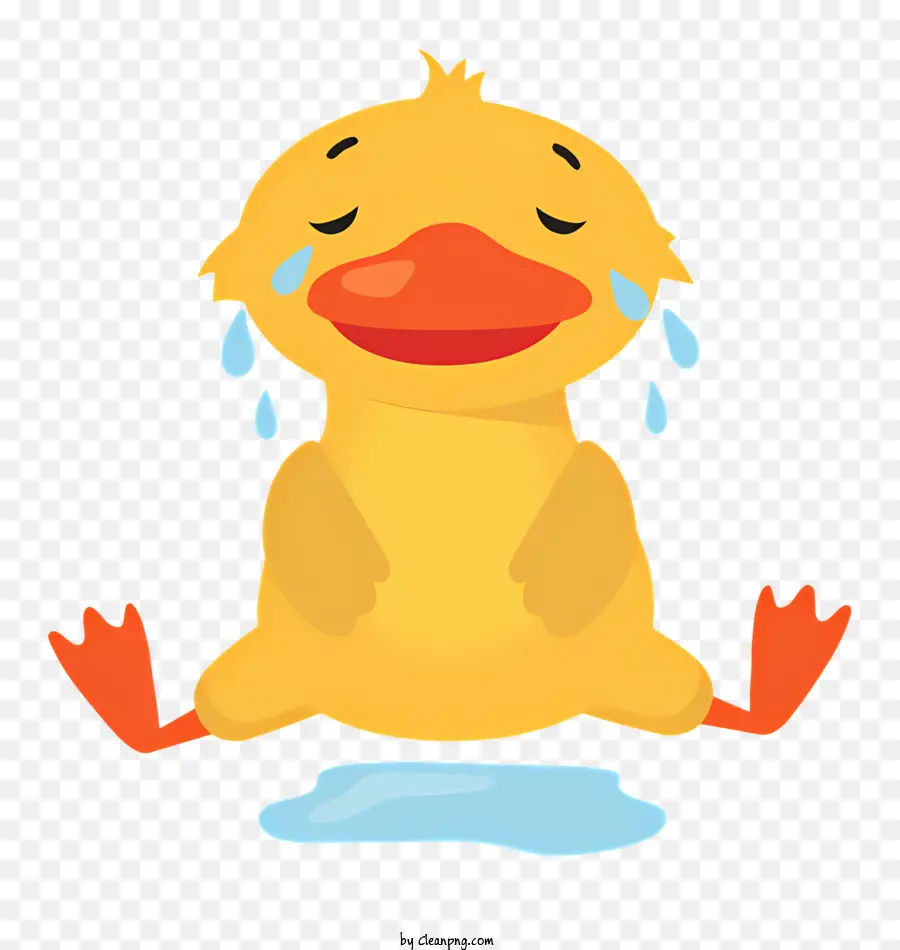 Canard Jaune Mignon，Canard Triste PNG