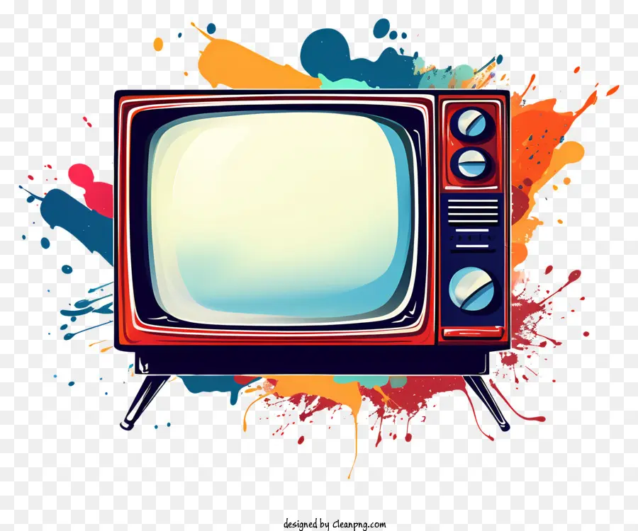 Tv Vintage，Téléviseur En Couleur PNG