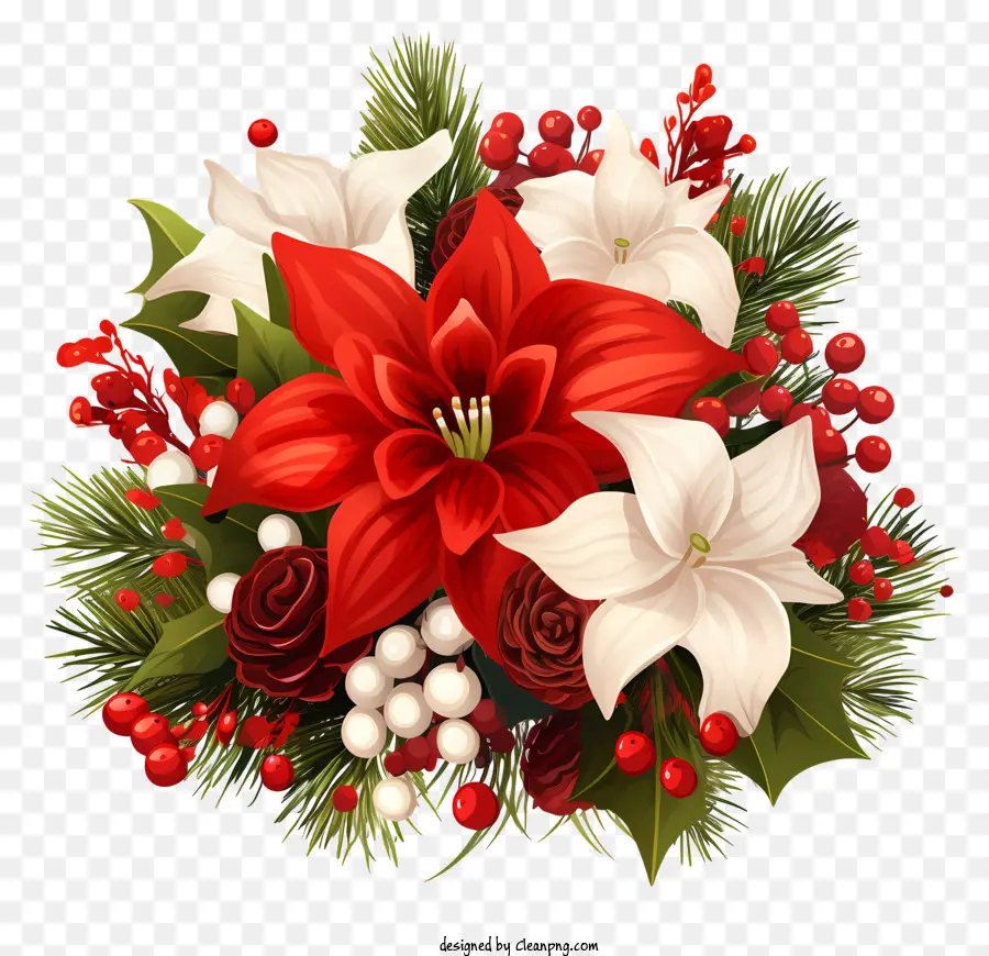 Arrangement Floral，Noël PNG