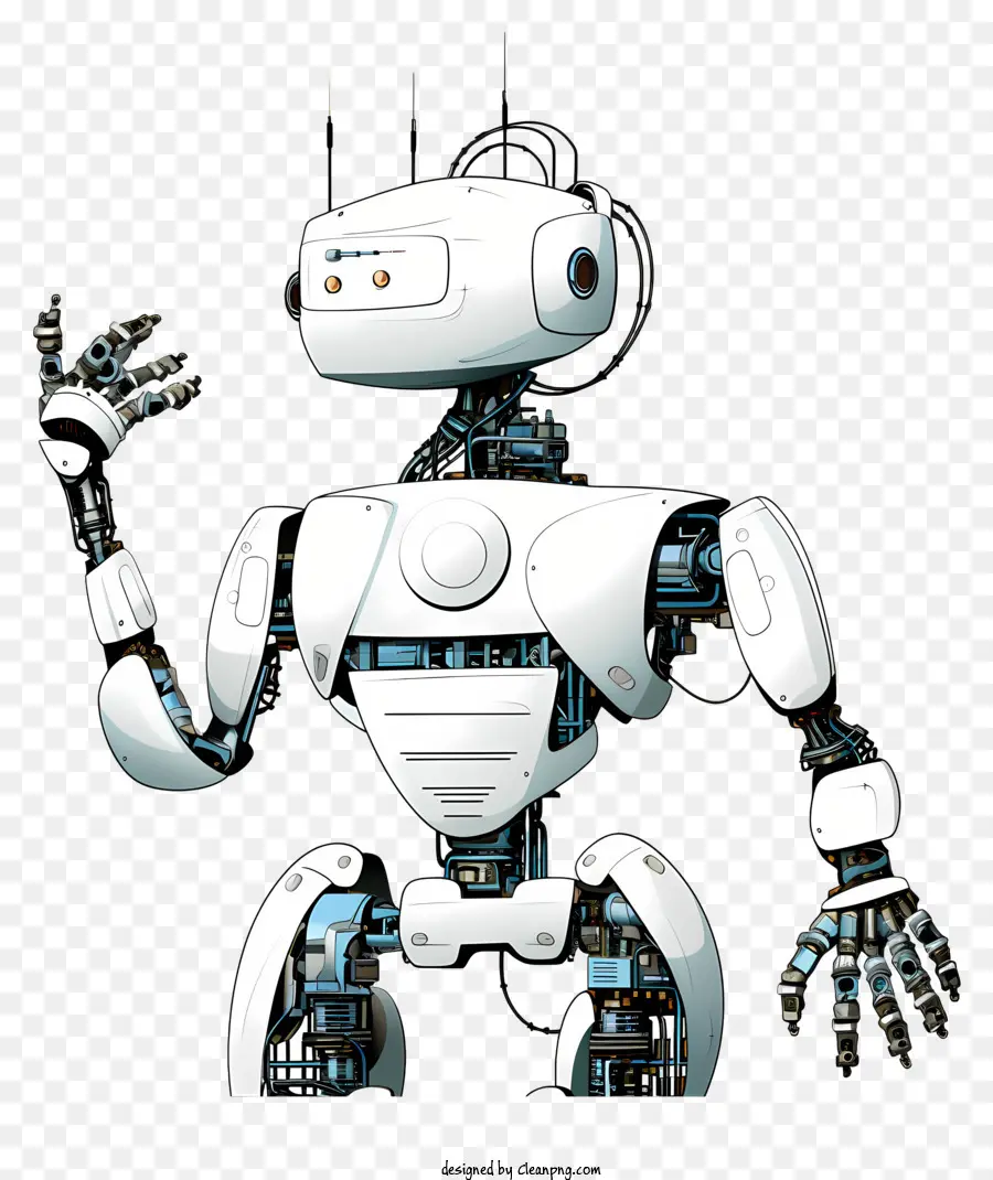 Blanc Robot，Moderne Robot PNG