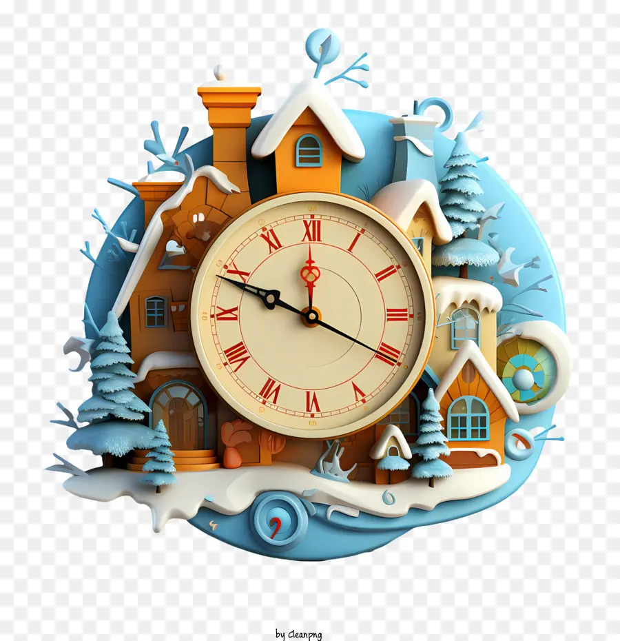 Le Temps De L'hiver，Horloge PNG