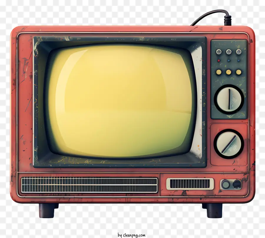 Vintage Télévision，Bouton De Commande De Volume PNG
