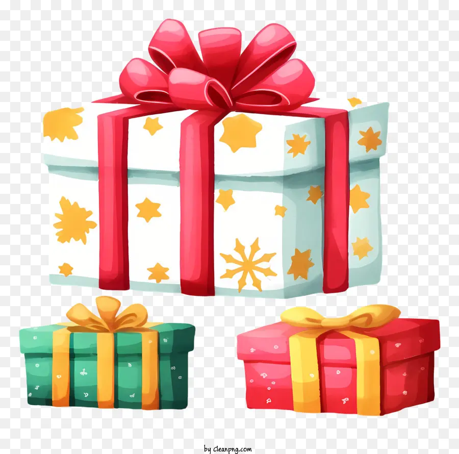 Boîte De Cadeau De Noël，Présent Enveloppé PNG