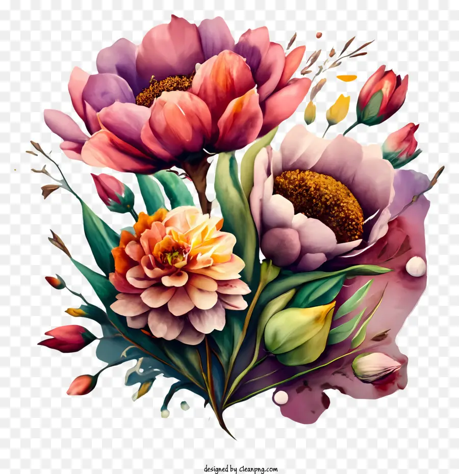 Fleurs Vibrantes，Fleurs PNG