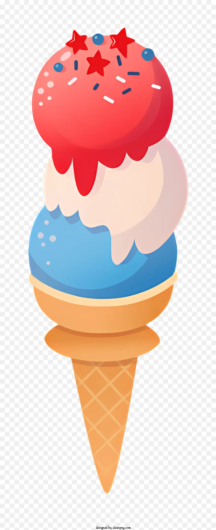 Cornet De Crème Glacée，Glace En Couches PNG