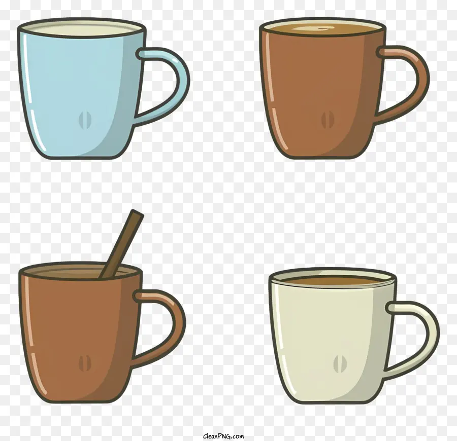 Tasses De Café，Différents Types De Café PNG