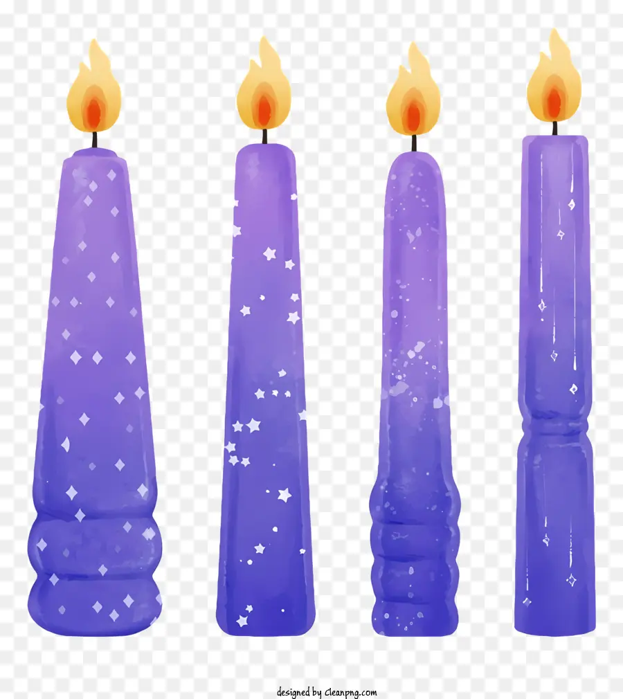 Bougies，Bougies Violettes PNG