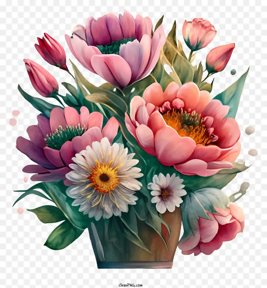 Floral Peinture，Les Tulipes PNG