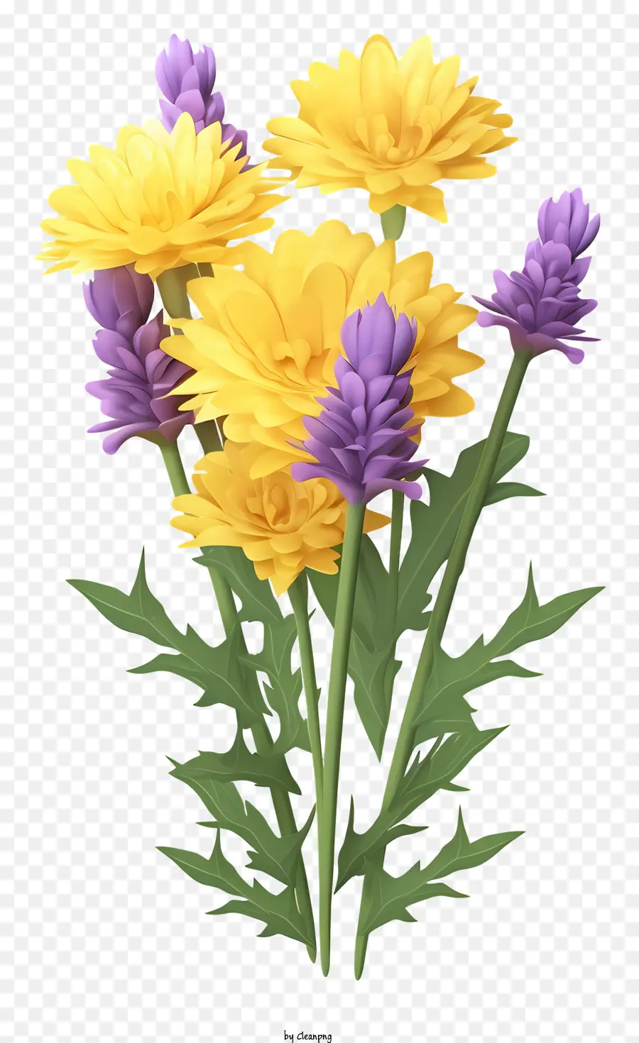 Bouquet，Fleurs Jaunes PNG