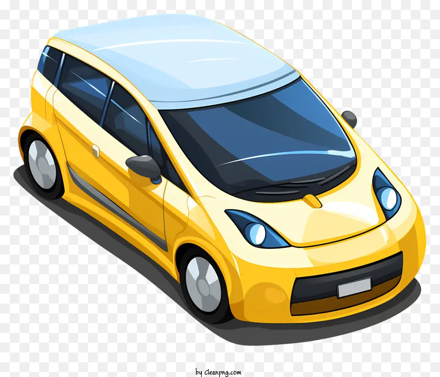 Voiture Jaune，Véhicule Compact PNG