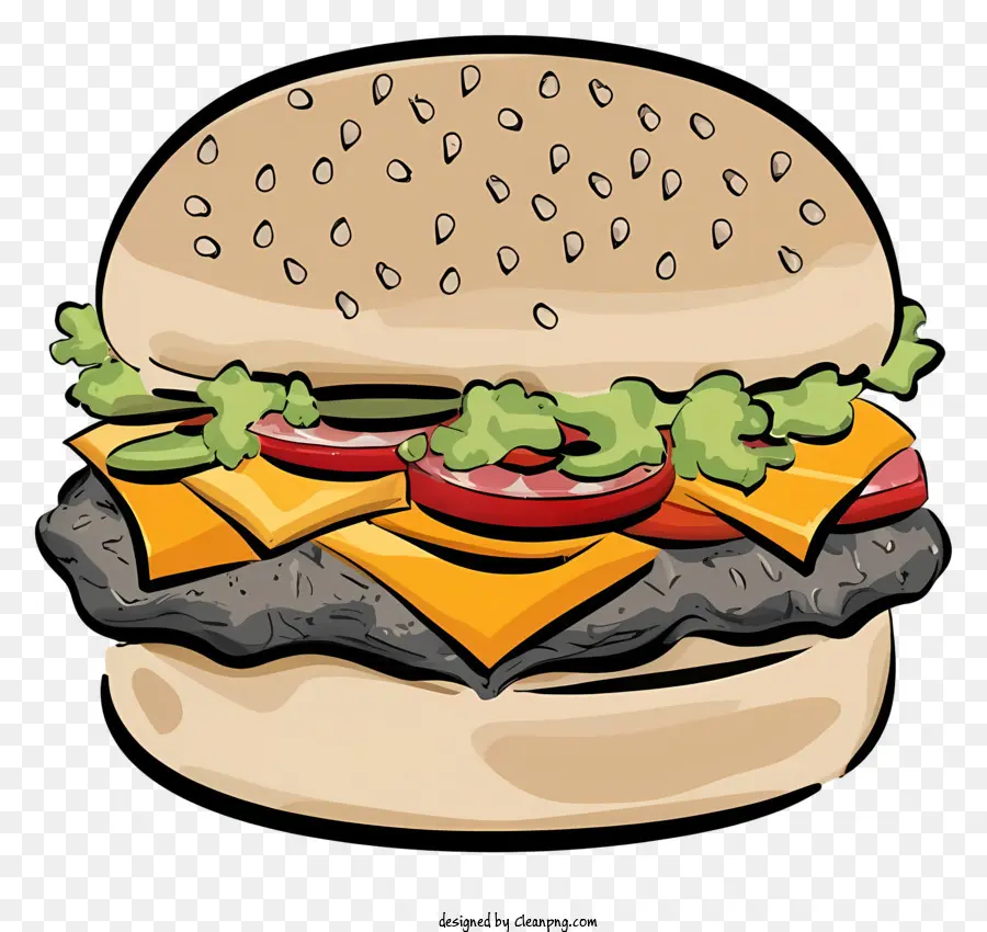 Hamburger，Burger Noir PNG