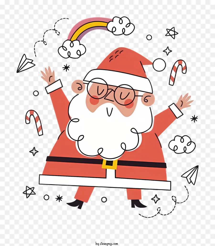 Le Père Noël，Costume Rouge PNG