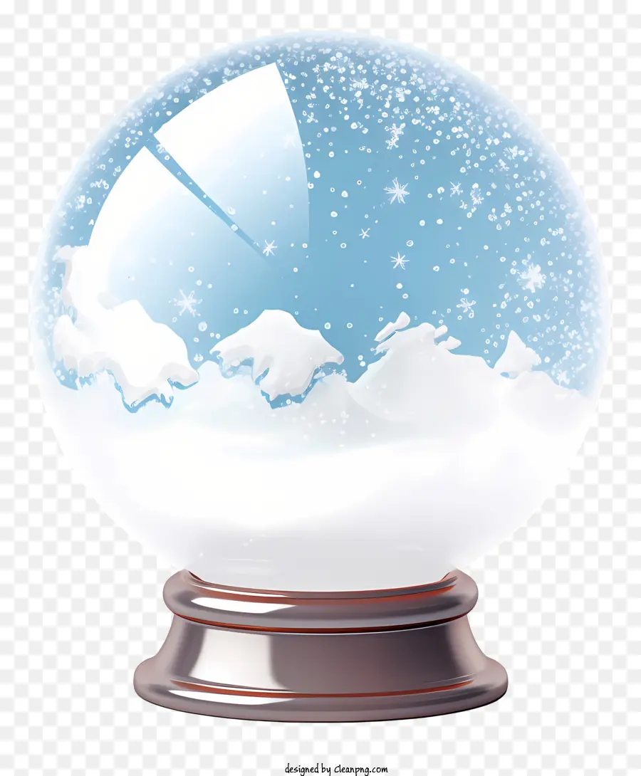 Globe De Neige，Des Montagnes Enneigées PNG