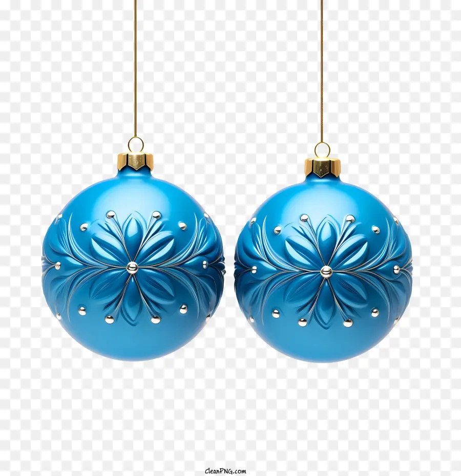 Boule De Noël，Ornements Bleus PNG