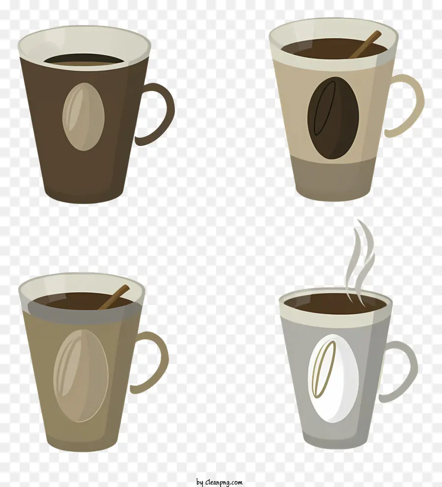 Les Tasses De Café，Café Chaud PNG