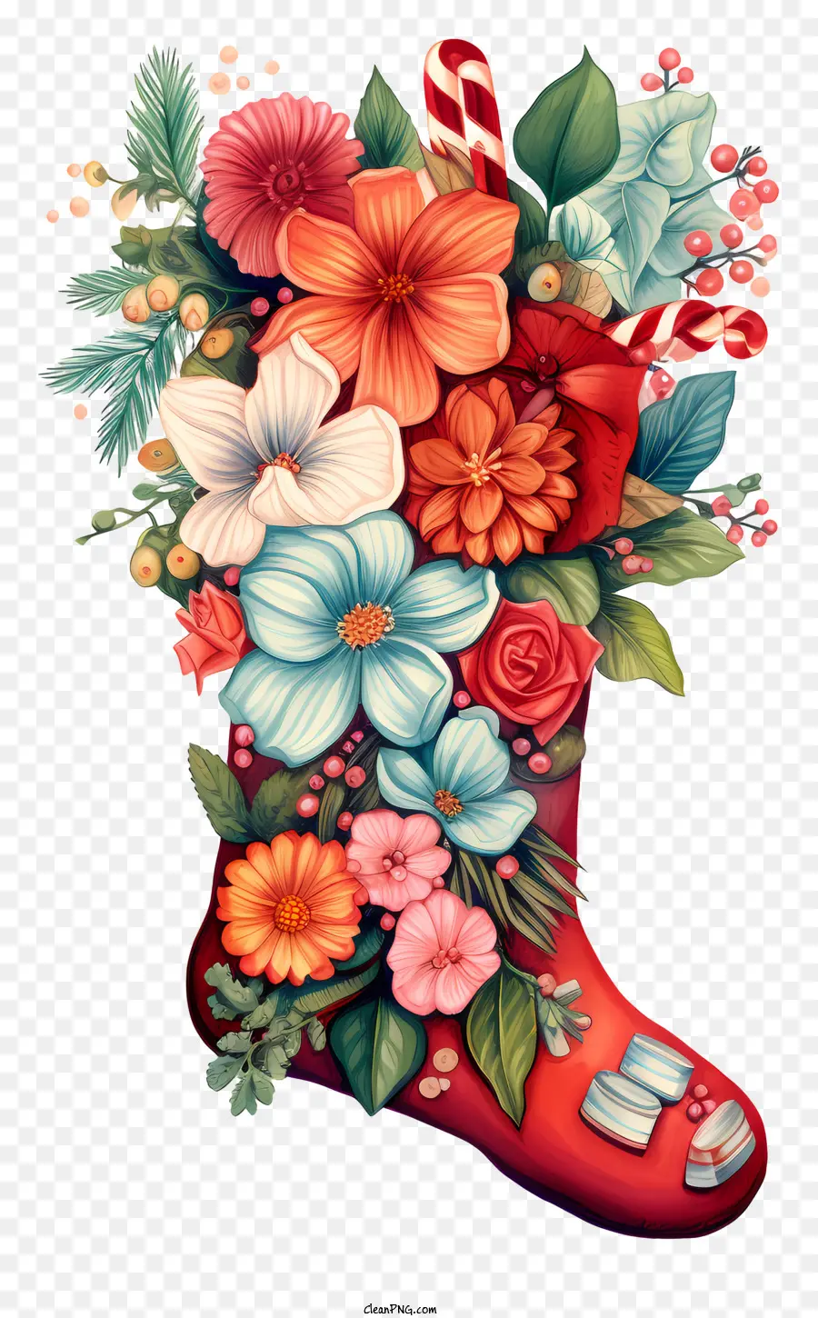 Botte Rouge，Fleurs PNG