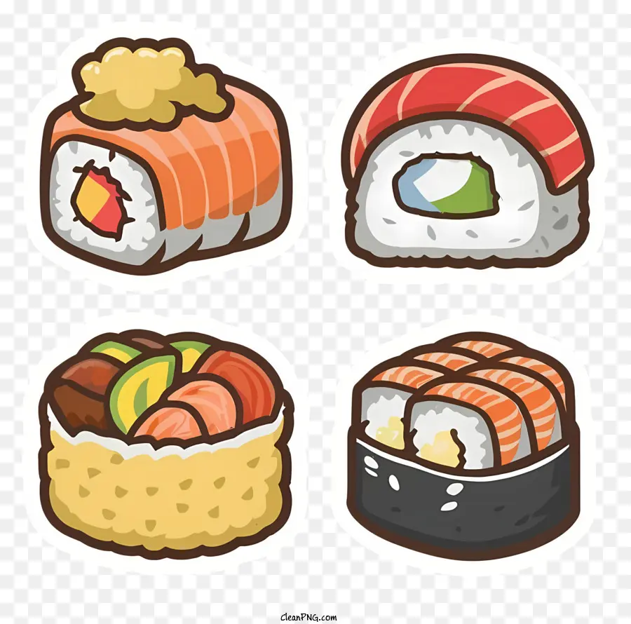 Rouleaux De Sushis，Sushis PNG