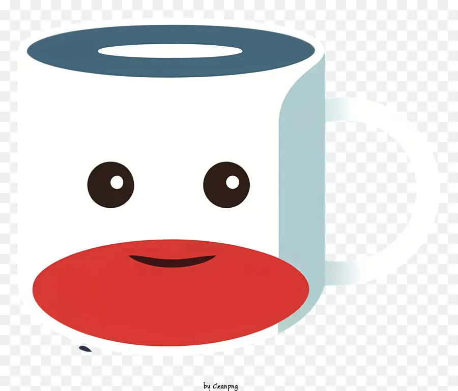 Tasse Souriante，Tasse Blanche PNG