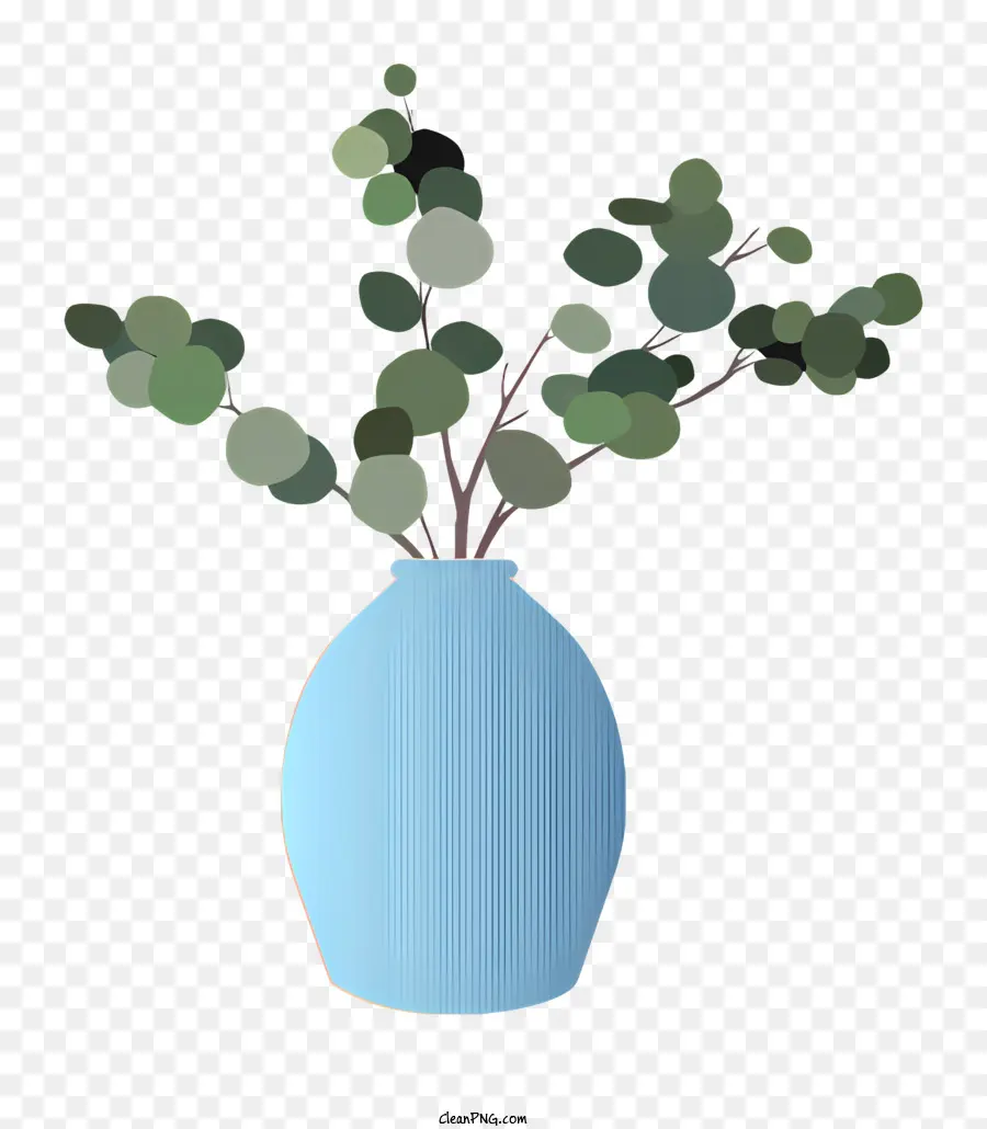 Vase Bleu，Les Petites Plantes PNG