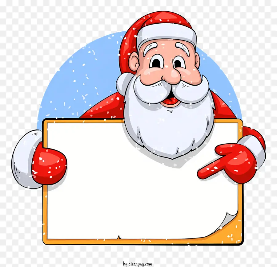 Le Père Noël，Carton De Signes Vide PNG