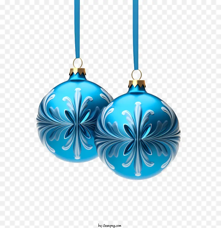 Boule De Noël，Ornements Bleus PNG