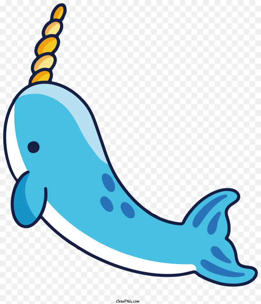 Baleine Bleue，Queue Incurvée PNG