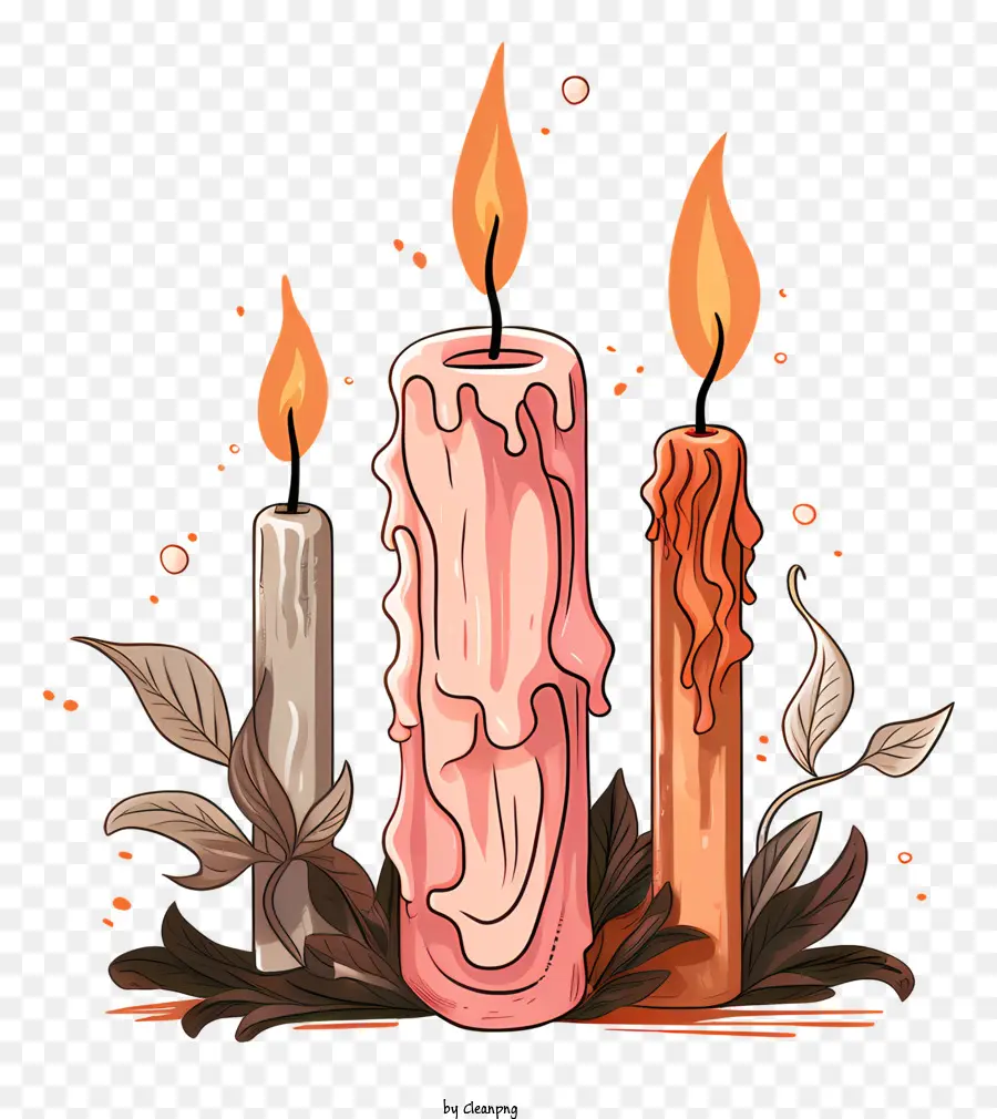 Bougies，Flamme PNG