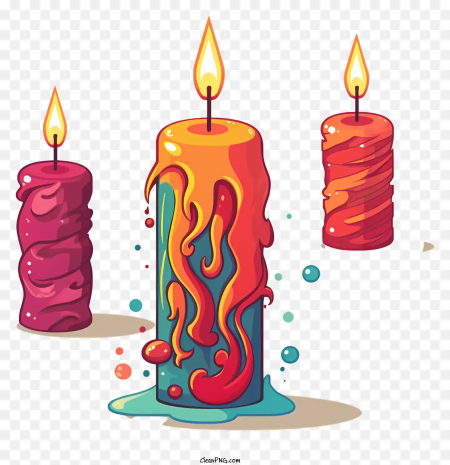 Bougies，Flamme PNG