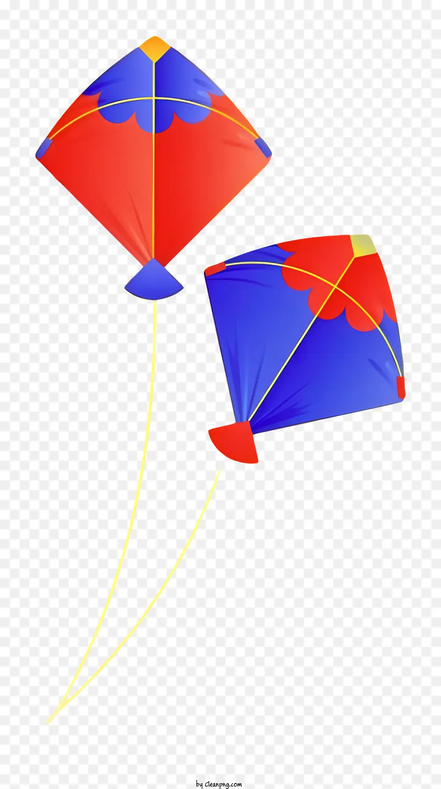 Les Cerfs Volants，Kites Rouges Et Bleus PNG