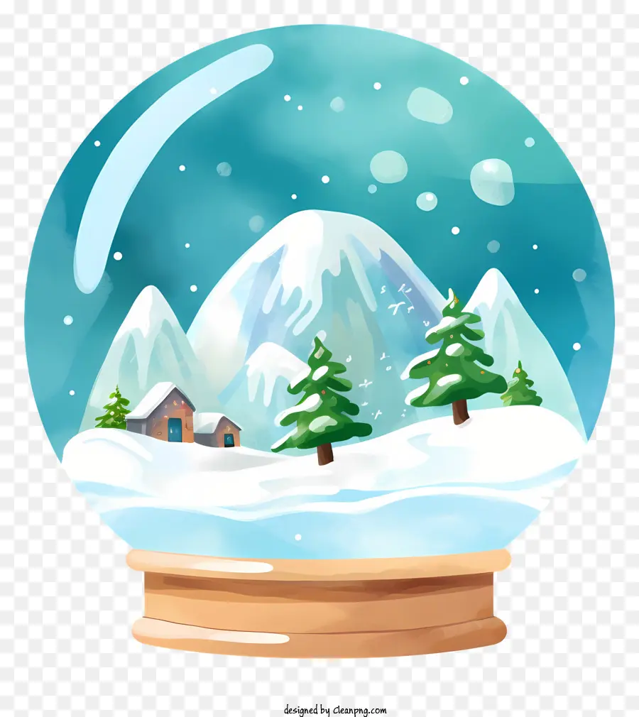 Boule à Neige，Boule à Neige Avec Des Arbres PNG