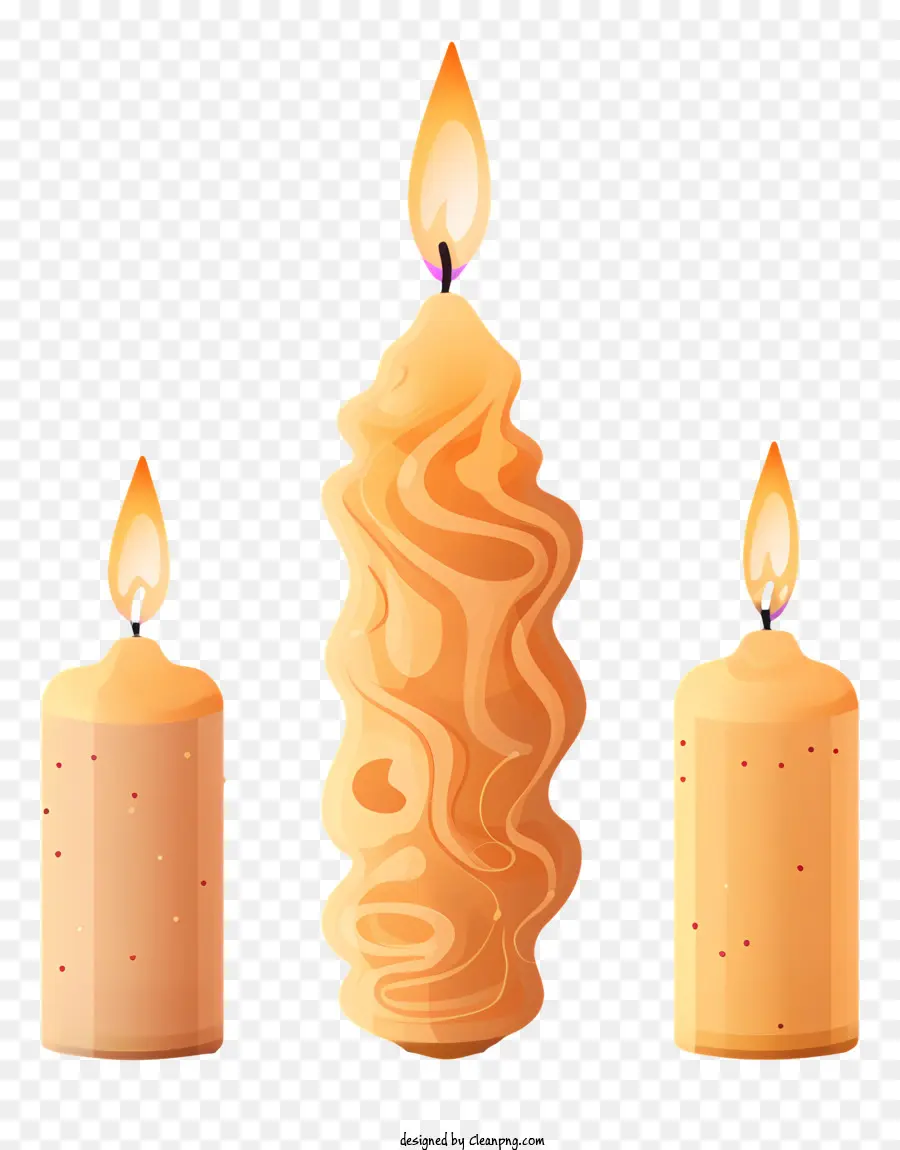 Bougies，Flamme PNG