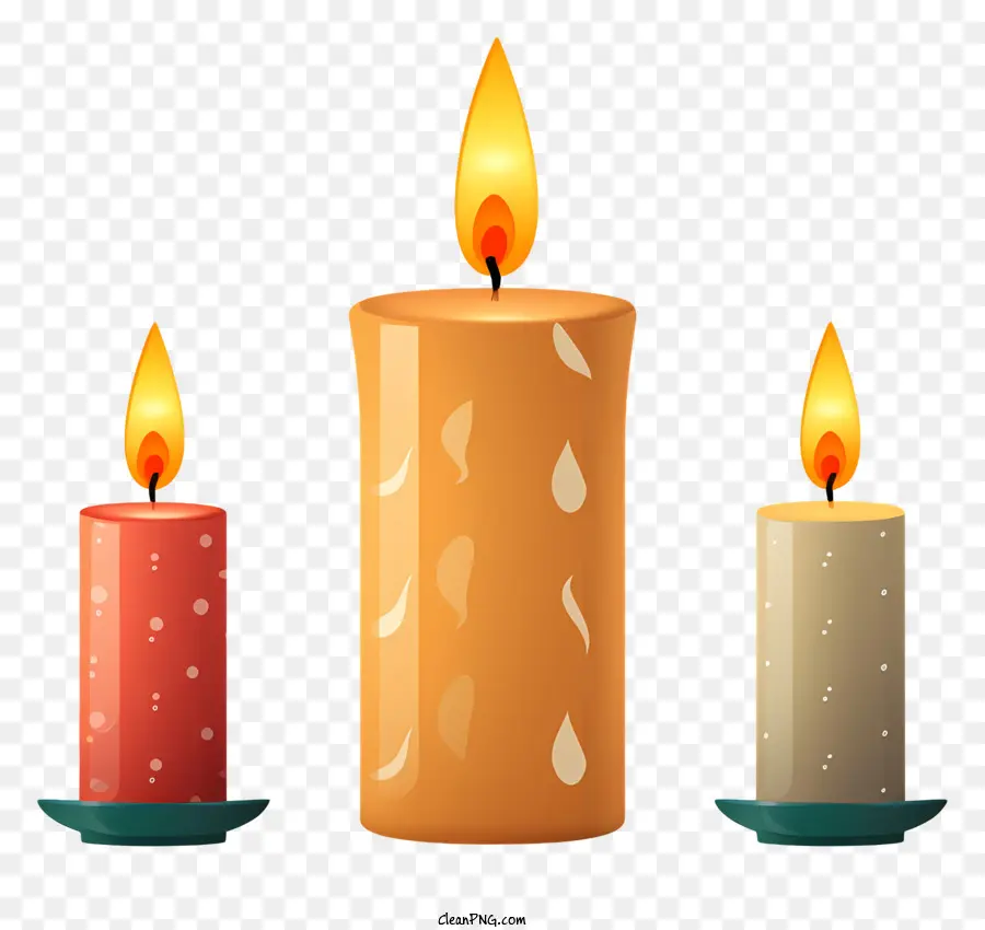 Bougies，Flamme PNG