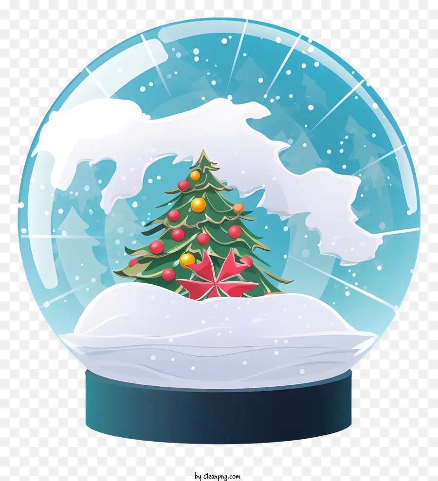 Globe De Neige，Arbre De Noël PNG