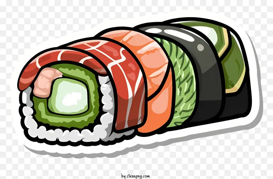 Rouleau De Sushi，Ingrédients De Sushi PNG