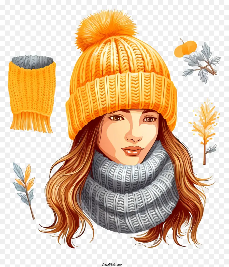 La Mode D'hiver，Casquette En Tricot PNG