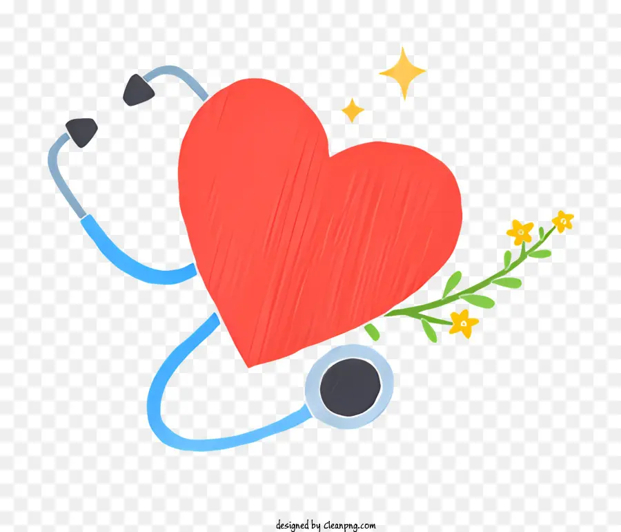 Stéthoscope，Coeur Avec Stéthoscope PNG