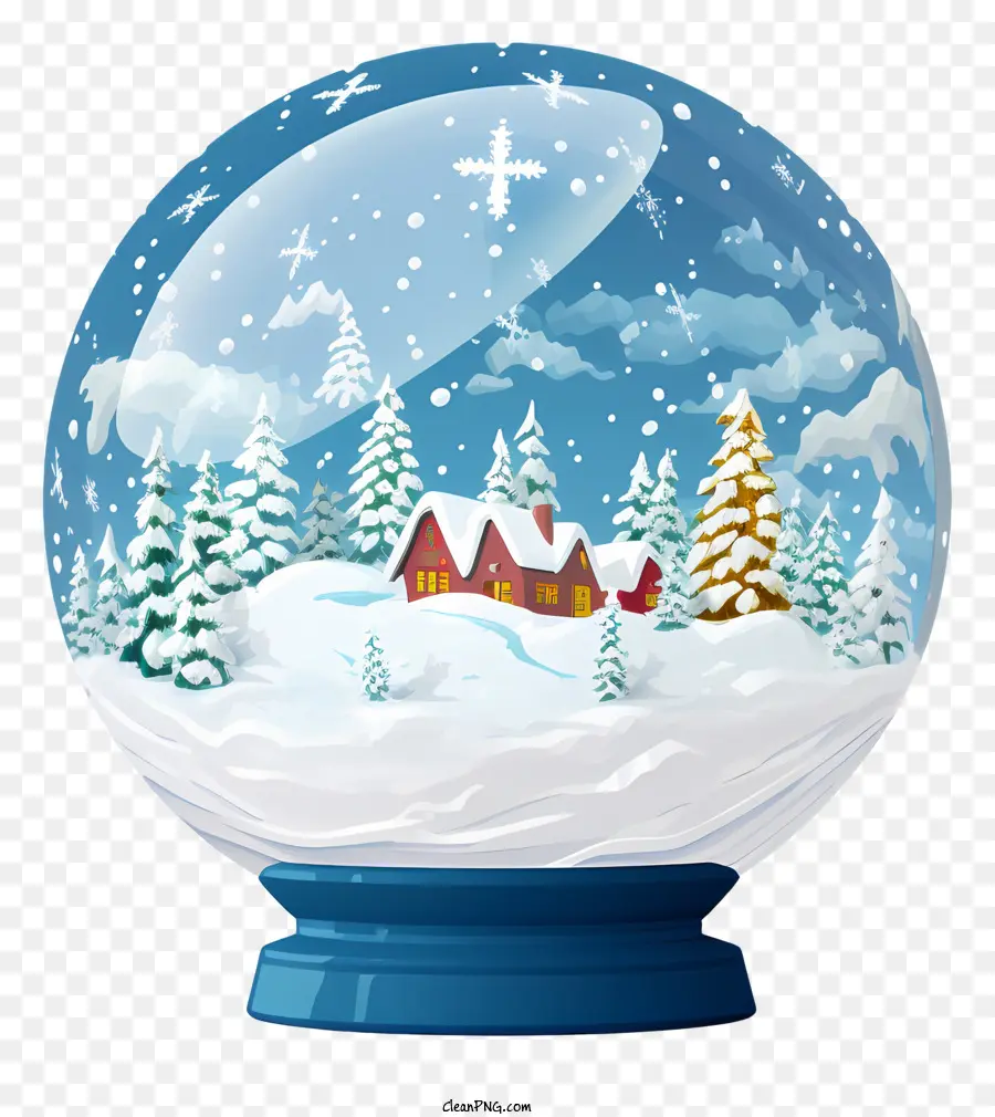 Globe De Neige De Noël，Globe De Neige Du Village PNG