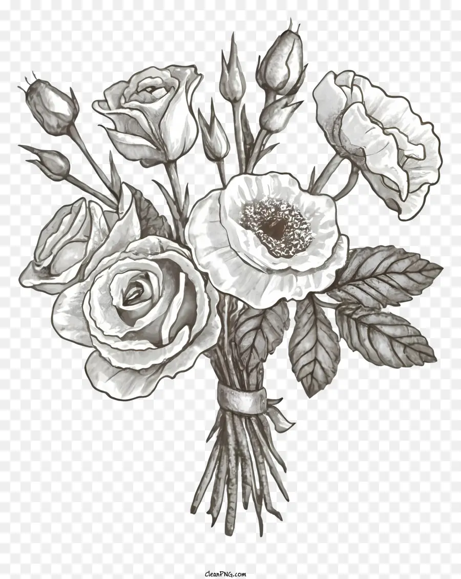 Illustration，Bouquet De Fleurs PNG