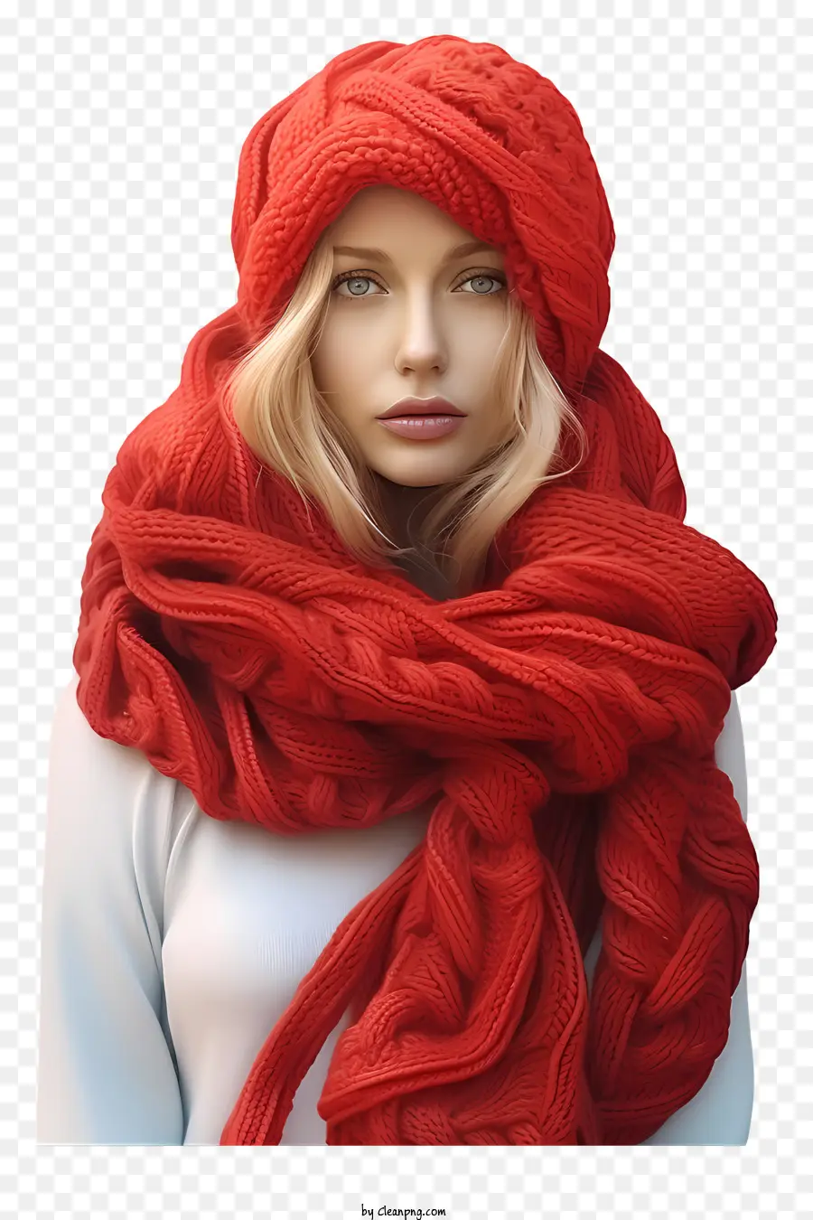 Femme，Red Hat Tricot PNG