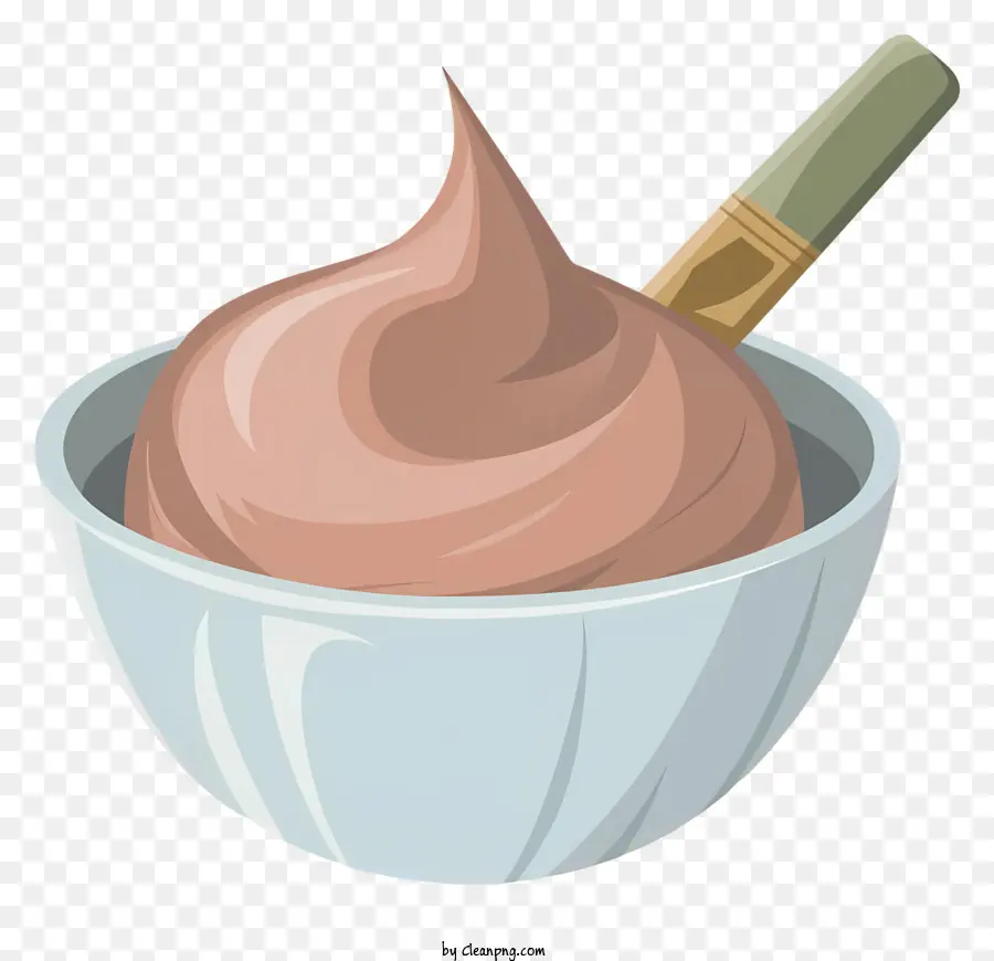 Crème Fouettée Au Chocolat，Bol PNG