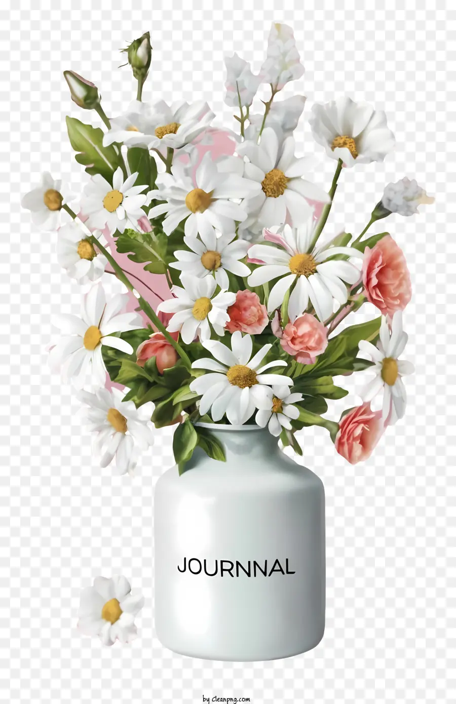 Vase Blanc，Bouquet PNG