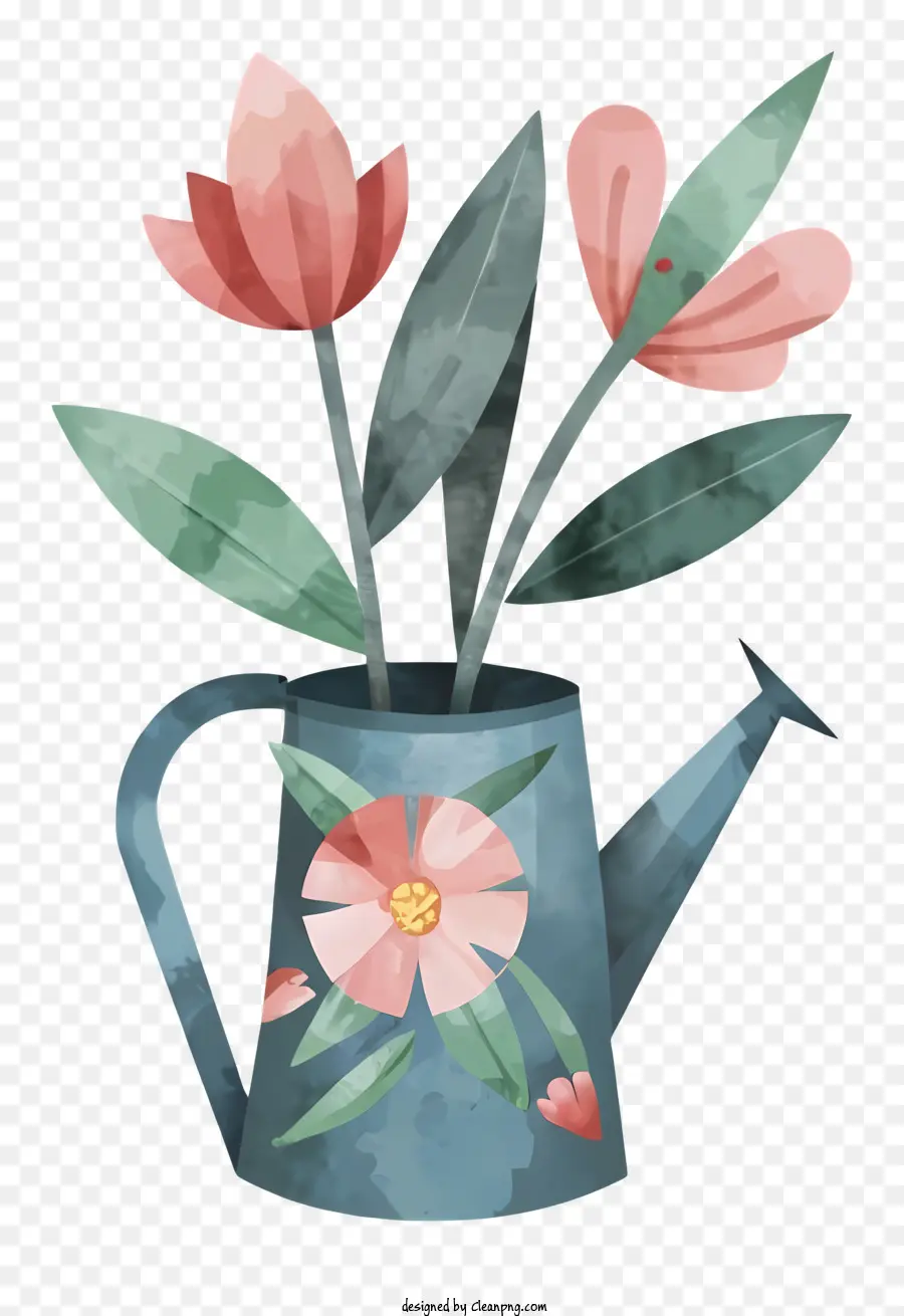 Arrosoir，Arrosoir Avec Des Fleurs PNG