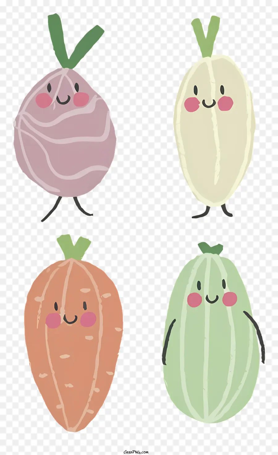 Dessin Animé Légumes，Expressions De Légumes PNG