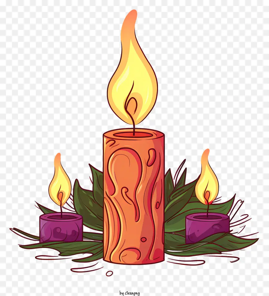 Bougies，Flamme PNG