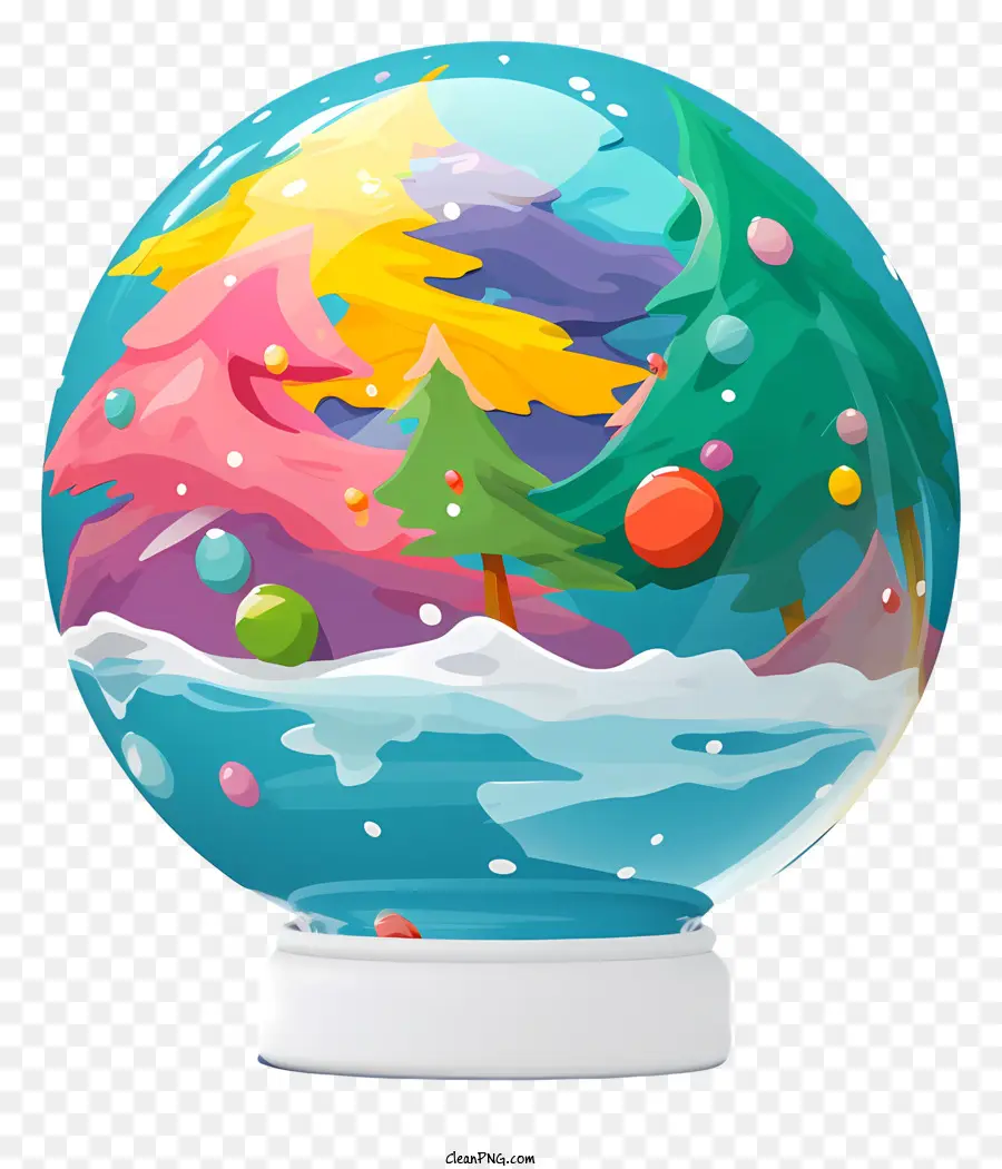 Snowglobe，Arbre De Noël PNG