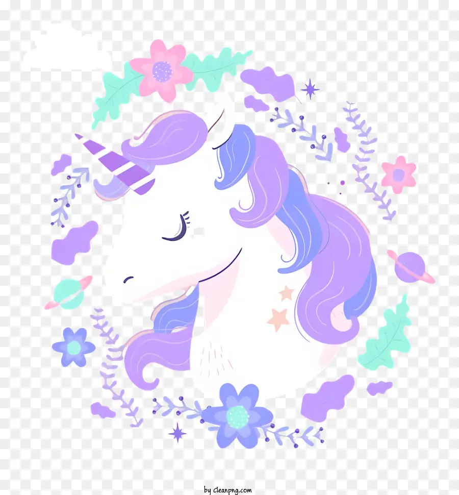 Dessin Animé De La Licorne，Licorne Longhair PNG