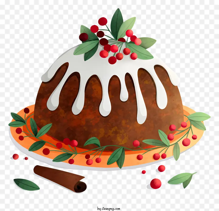 Gâteau，Pudding De Noël PNG