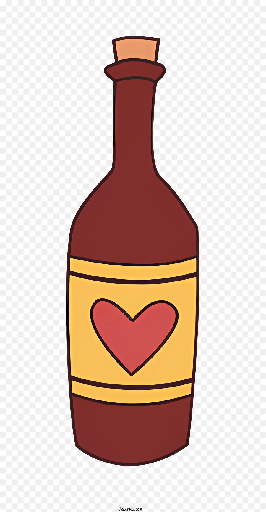 Bouteille D'alcool，Bouteille Coeur PNG